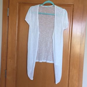Maurice's white short sleeved cardigan